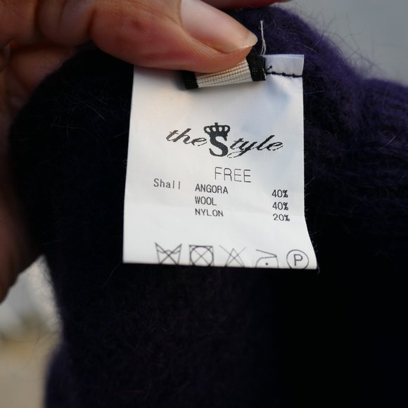 The Style PURPLE Angora Wool Blend Belted Shorts - Picture 5 of 16